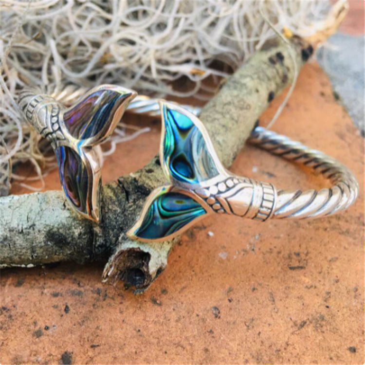 Abalone Mermaid Tail Bracelet - Floral Fawna