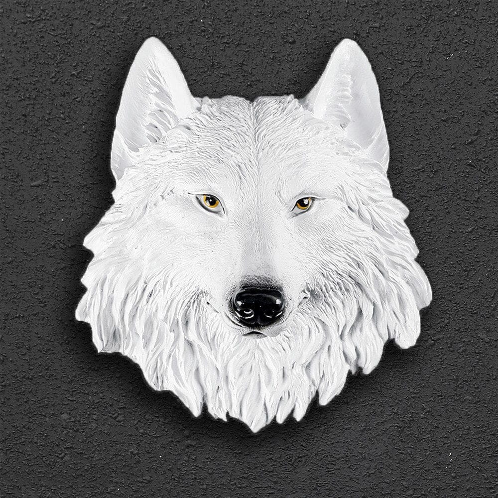 3D Arctic Wolf Wall Hanging - Floral Fawna