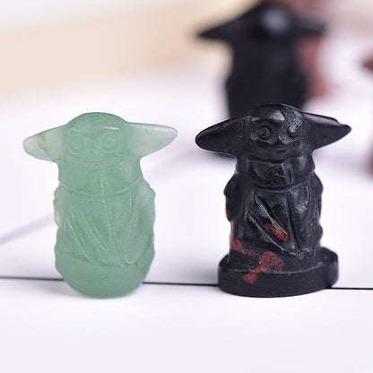 Carved Yoda Crystal - Floral Fawna