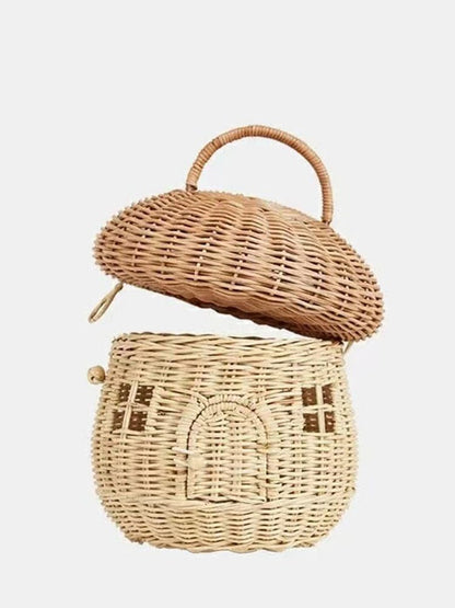 Rattan Mushroom Basket Bag
