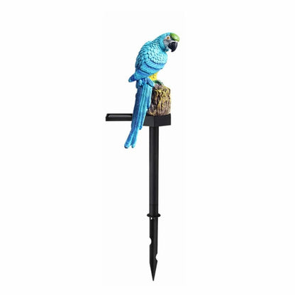 LED Solar Parrot Outdoor Lamp - Floral Fawna
