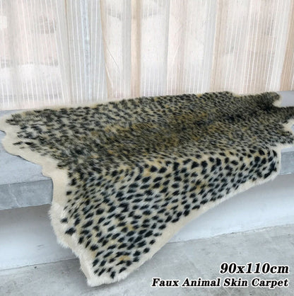 Faux Cowhide Leopard Skin Rug - Floral Fawna