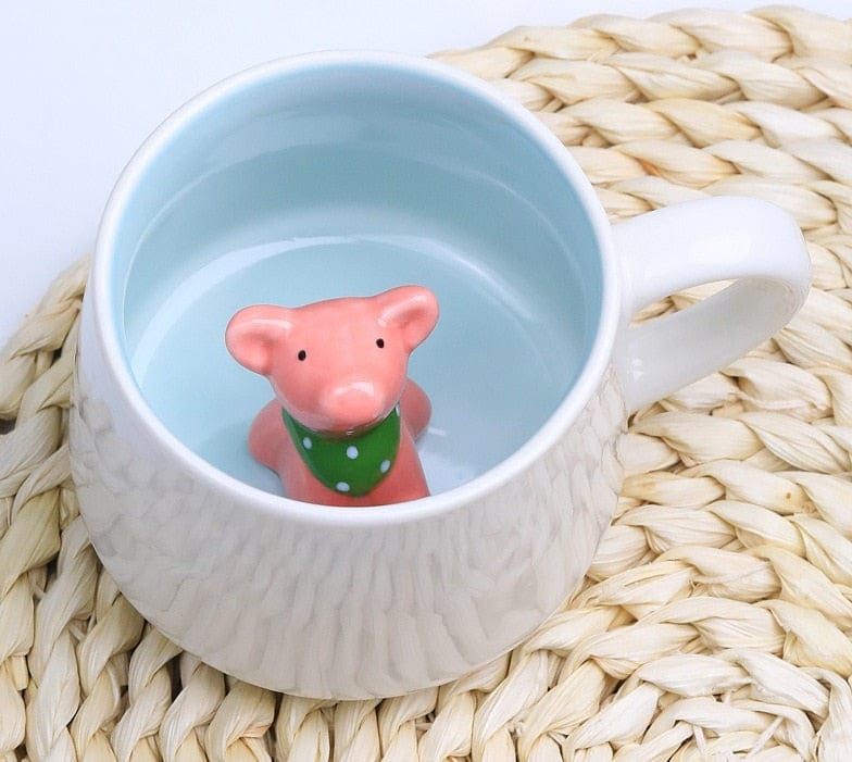 3D Animal Ceramic Mug - Floral Fawna