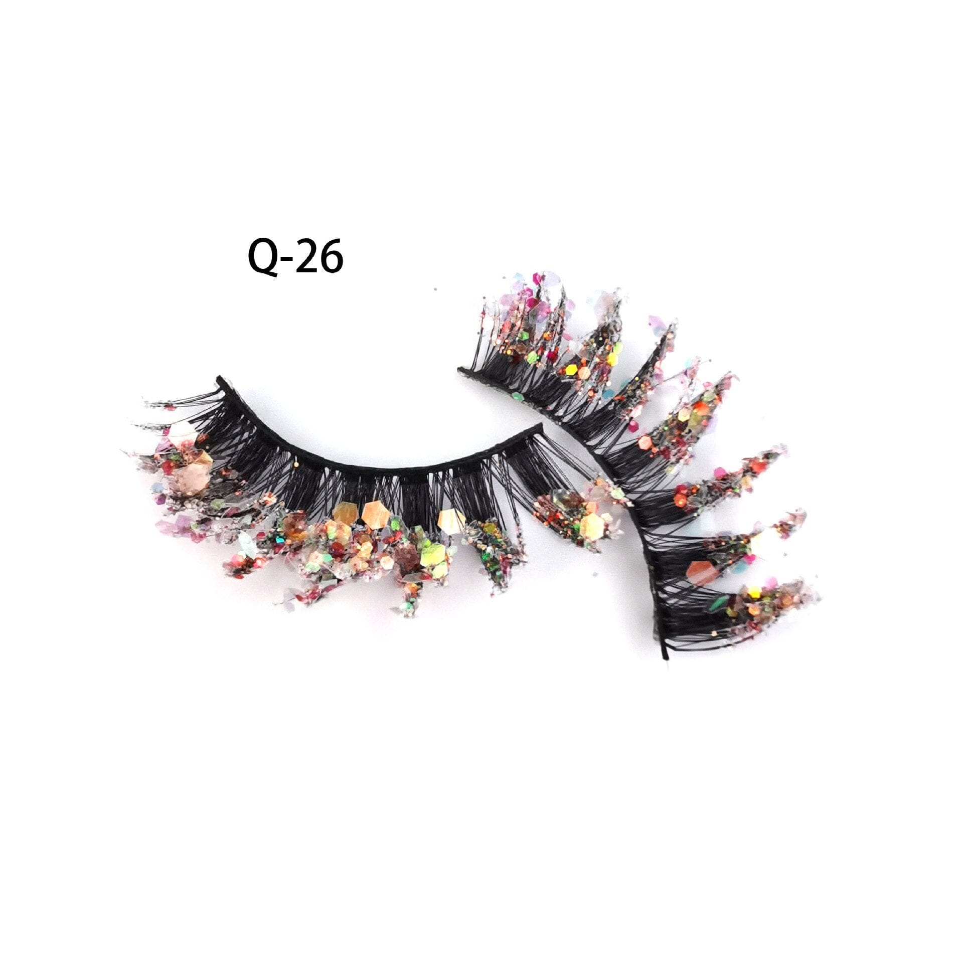Luminous Sequin False Eye Lashes - Floral Fawna