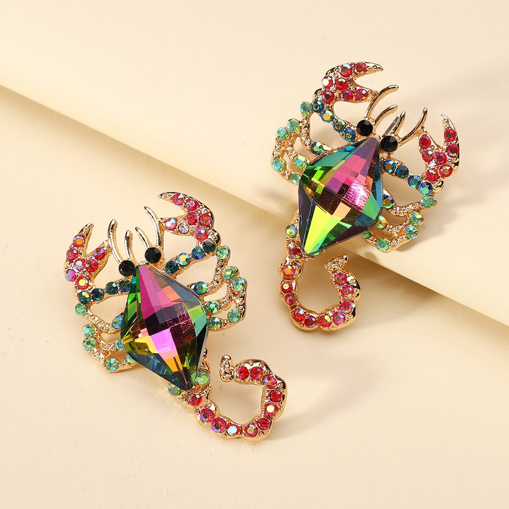 Holographic Scorpion Earrings - Floral Fawna