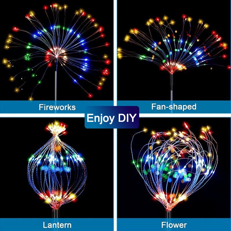 Solar Firework/Jellyfish Outdoor Lights - Floral Fawna