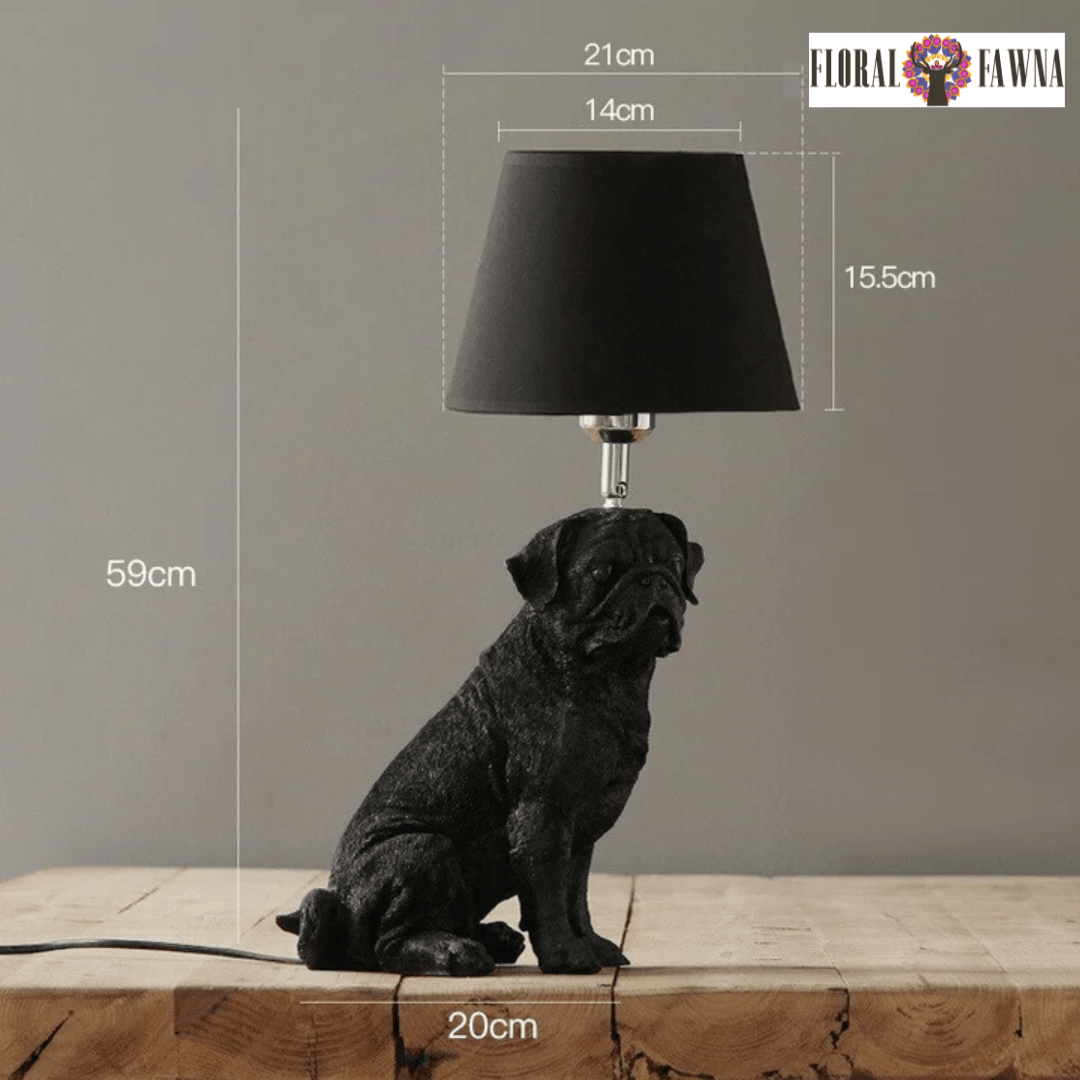 Doggy Table Lamp - Floral Fawna