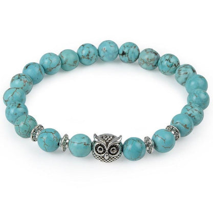 Buddha Beads Animal Charm Bracelet - Floral Fawna