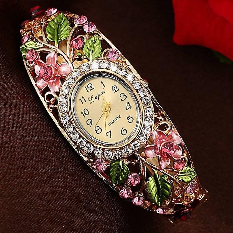 Flower Gemstone Watch Bracelet - Floral Fawna