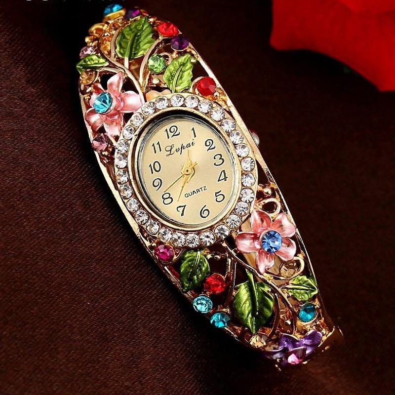 Flower Gemstone Watch Bracelet - Floral Fawna