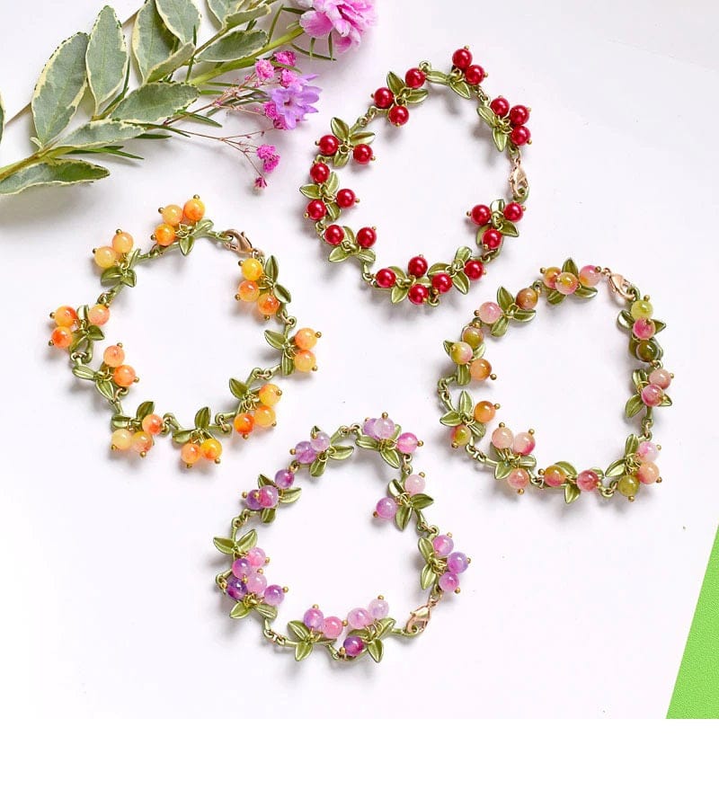 Berry Charm Bracelet - Floral Fawna