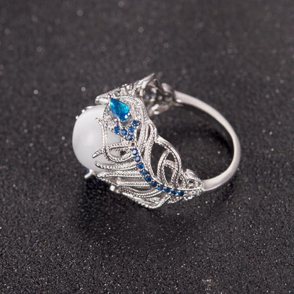 Classy Feather Opal Ring - Floral Fawna