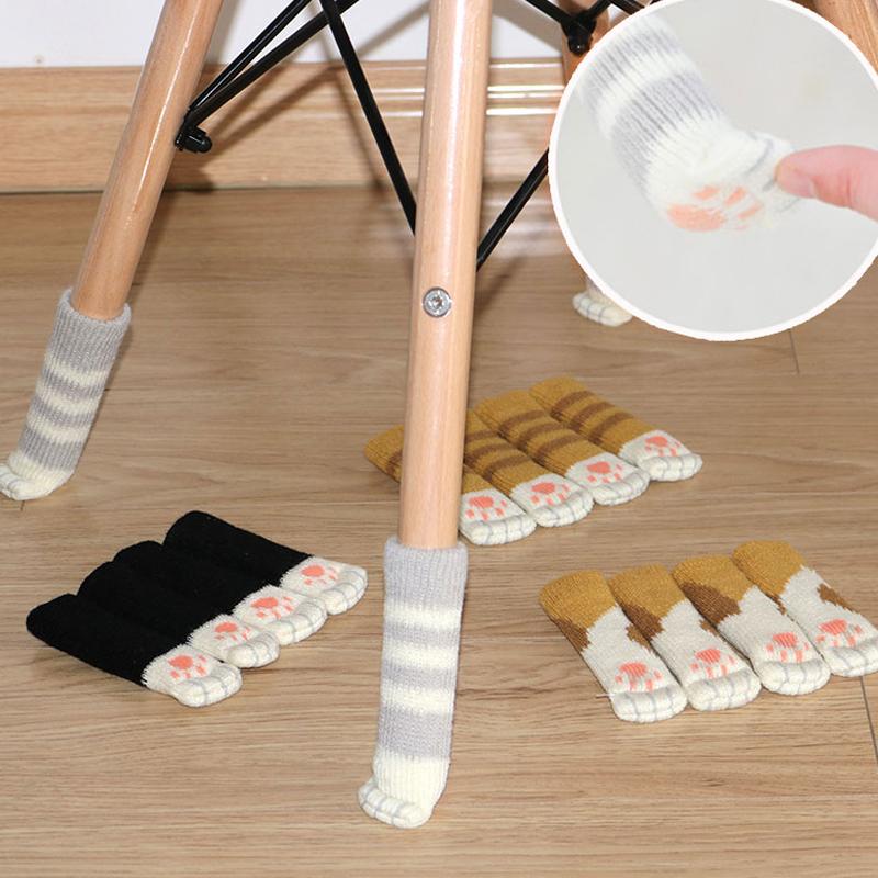 Kitty Cat Paw Chair Socks - Floral Fawna