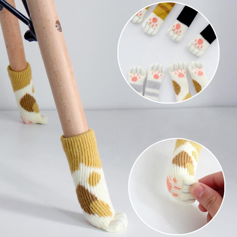 Kitty Cat Paw Chair Socks - Floral Fawna