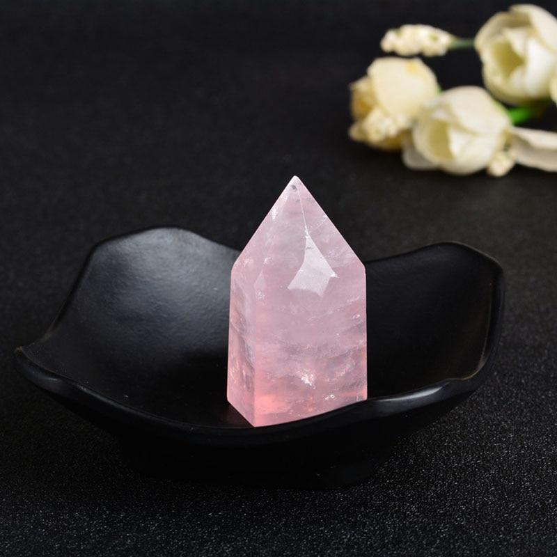 Natural Pink Rose Quartz Crystal - Floral Fawna