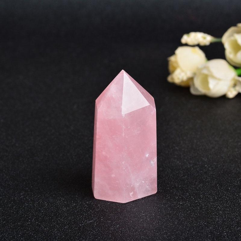 Natural Pink Rose Quartz Crystal - Floral Fawna