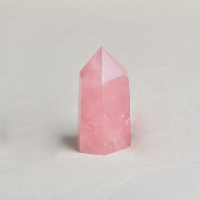 Natural Pink Rose Quartz Crystal - Floral Fawna