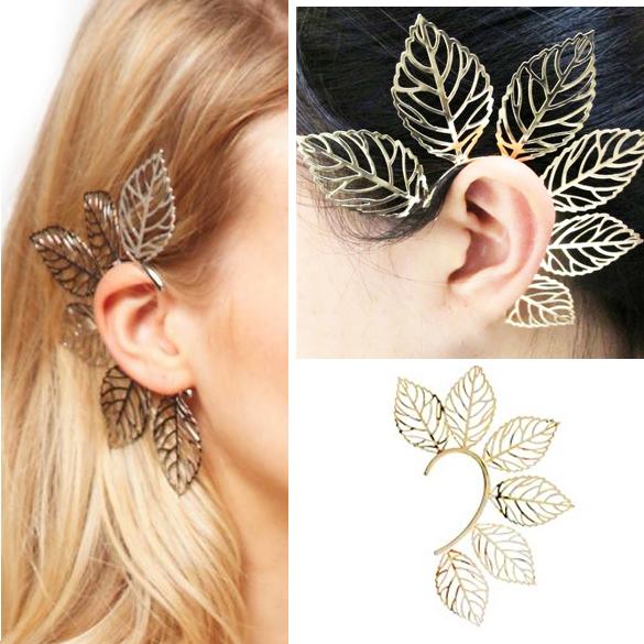Hollow Leaves Ear Cuff - Floral Fawna