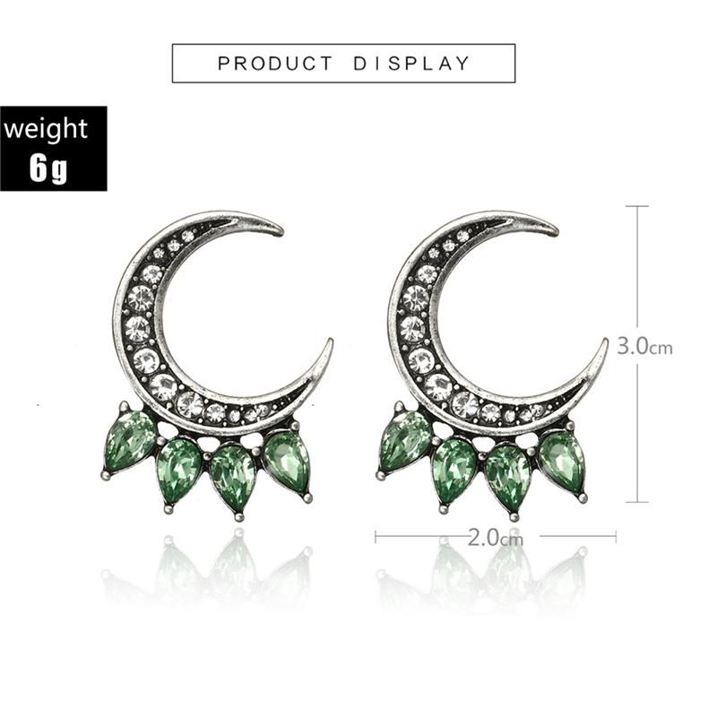 Crystal Moon Droplets Earrings - Floral Fawna