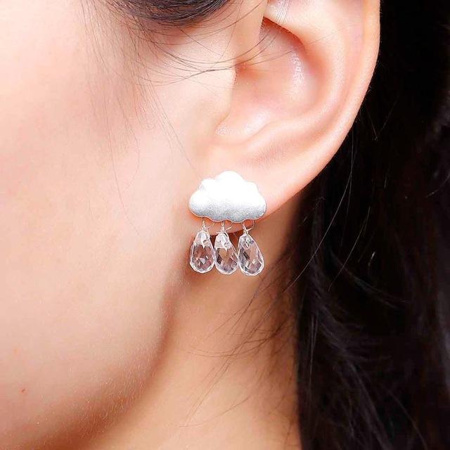 Crystal Raindrops Earrings - Floral Fawna