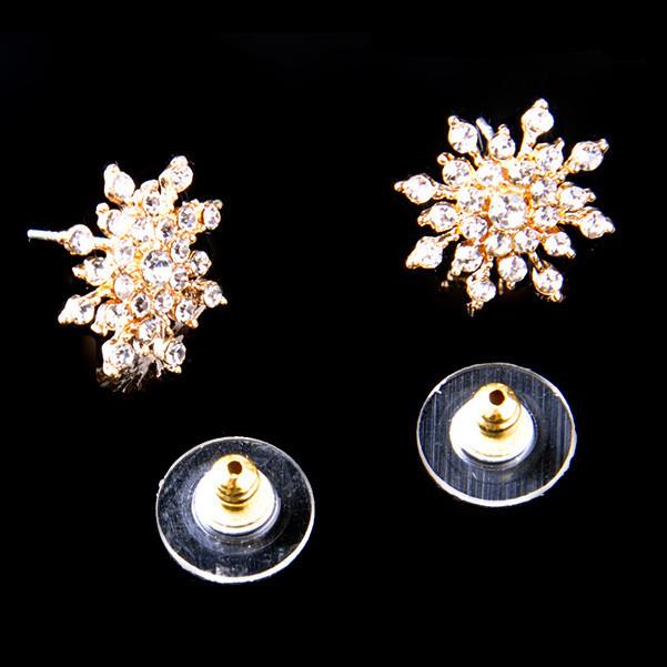 Crystal Stud Earrings Pair - Floral Fawna