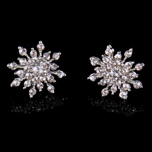 Crystal Stud Earrings Pair - Floral Fawna