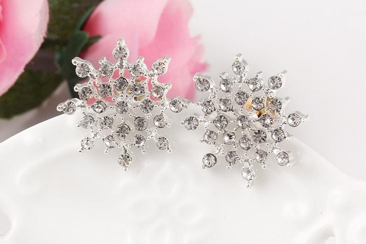 Crystal Stud Earrings Pair - Floral Fawna