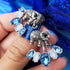 Elephant & Blue Sea Crystals Earrings - Floral Fawna