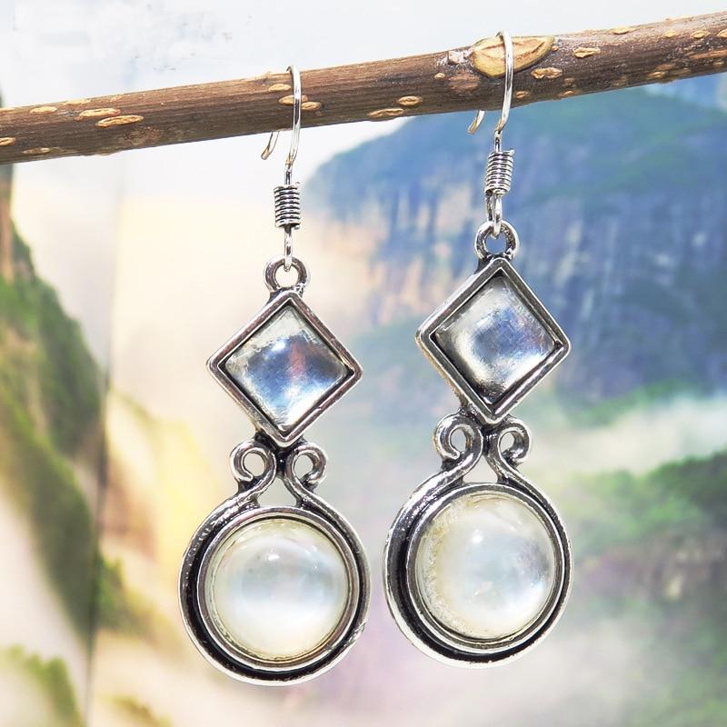 Exquisite Moonstone Earrings - Floral Fawna