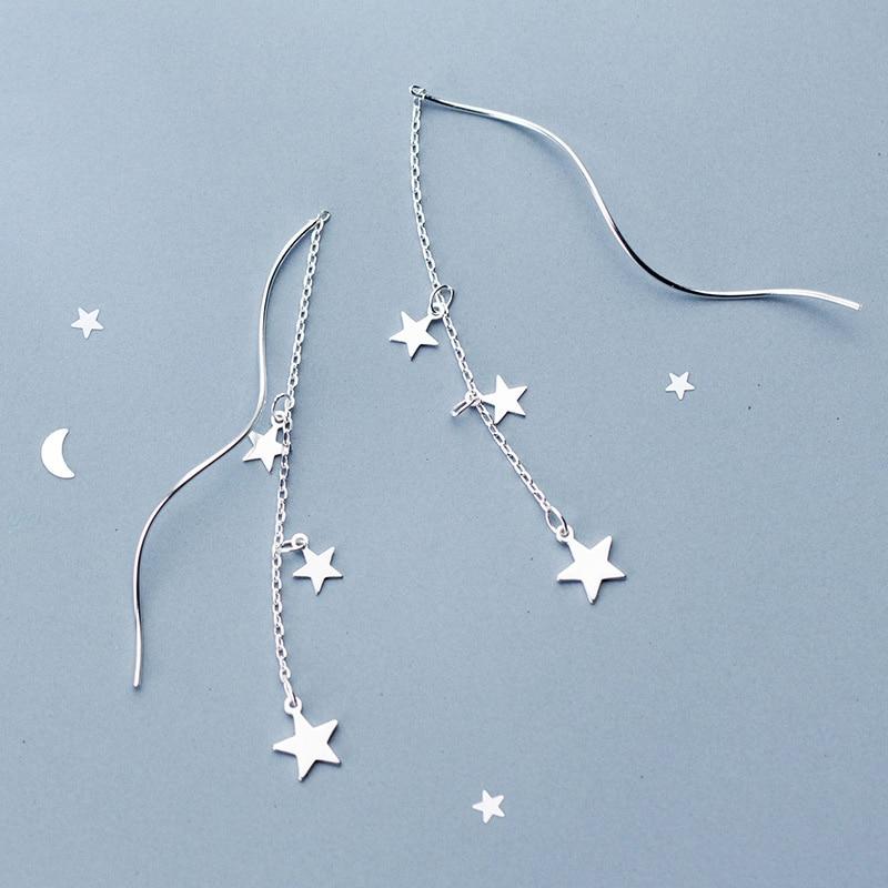 Falling Stars Silver Earrings - Floral Fawna