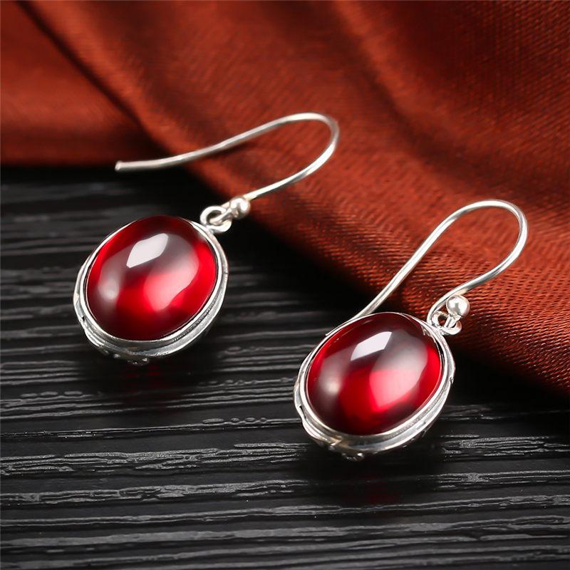 Fire Red Sterling Silver Earrings - Floral Fawna