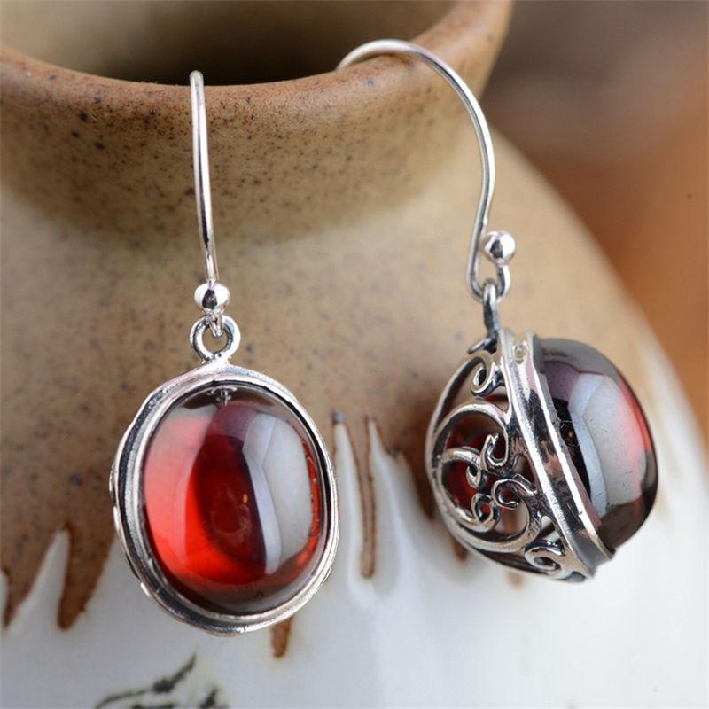 Fire Red Sterling Silver Earrings - Floral Fawna