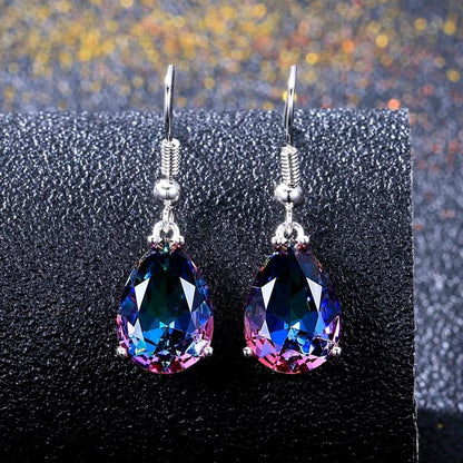 Iridescent Fire Crystal Earrings - Floral Fawna