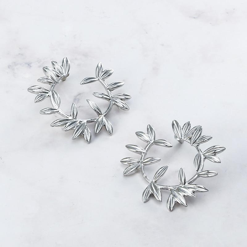 Leaf Wreath Round Earrings - Floral Fawna