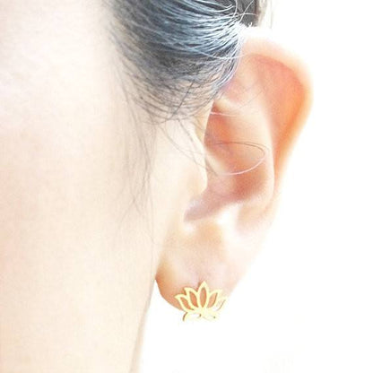 Little Lotus Stud Earrings - Floral Fawna