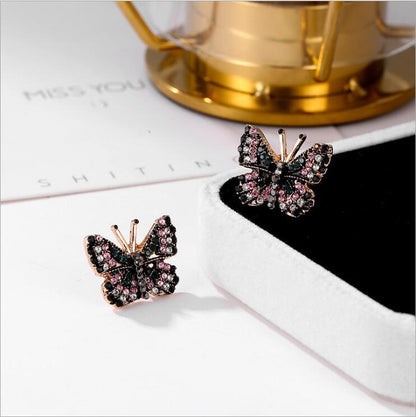 Lovely Butterfly Crystal Earrings - Floral Fawna