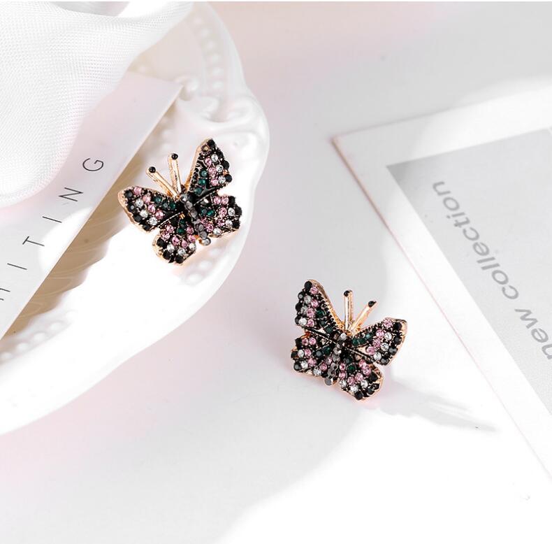 Lovely Butterfly Crystal Earrings - Floral Fawna