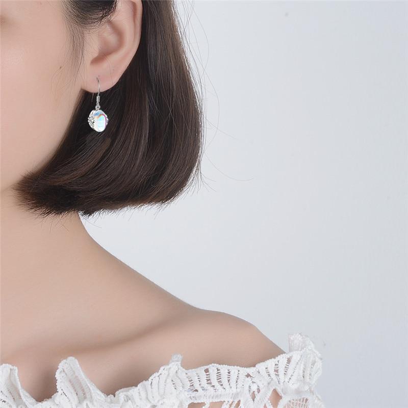Lovely Moonstone Silver Earrings - Floral Fawna
