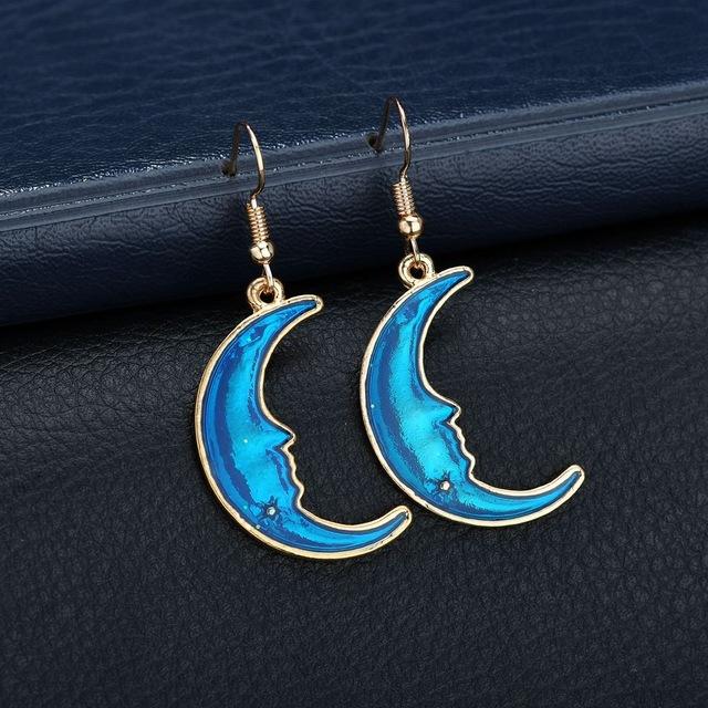 Majestic Celestial Moon Earrings - Floral Fawna