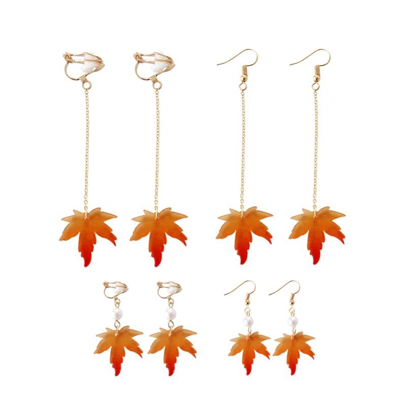 Maple Leaves Drop Earrings - Floral Fawna