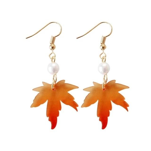 Maple Leaves Drop Earrings - Floral Fawna