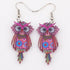 Owl Dangle Earrings - Floral Fawna