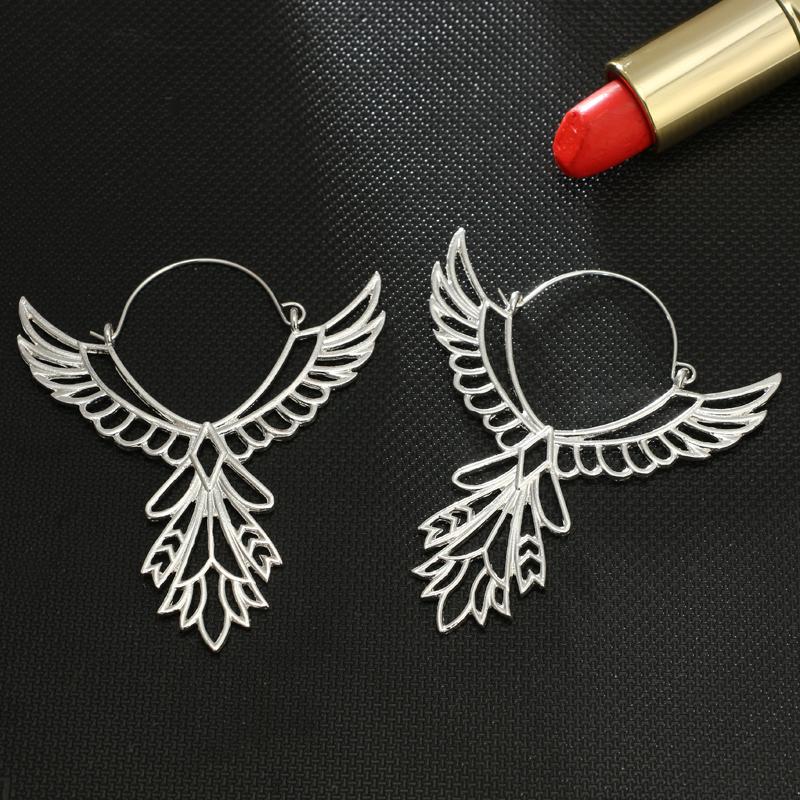 Phoenix Wings Hoop Earrings - Floral Fawna