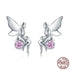 Pink Fairy Sterling Silver Earrings - Floral Fawna