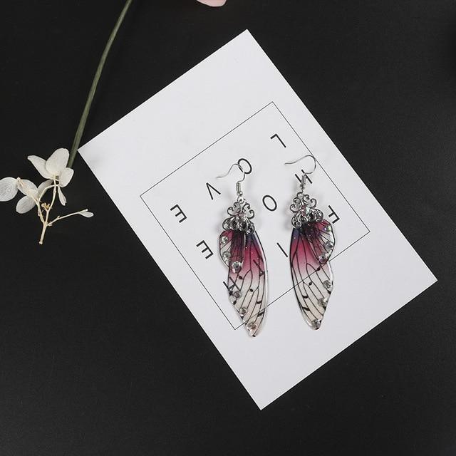 Purple Butterfly Wings Earrings - Floral Fawna