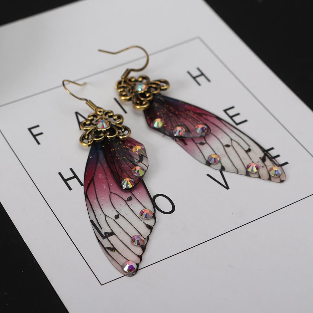 Purple Butterfly Wings Earrings - Floral Fawna