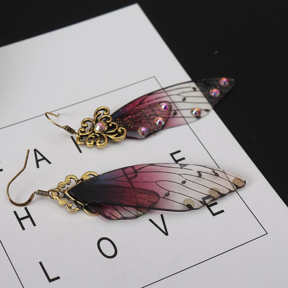 Purple Butterfly Wings Earrings - Floral Fawna