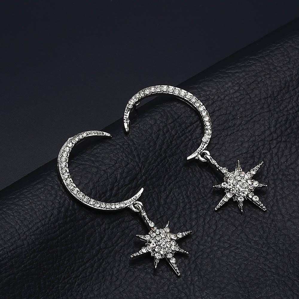 Sassy Moon &amp; Star Stud Earrings - Floral Fawna