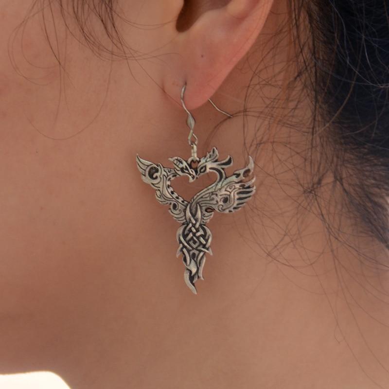 The Celtic Phoenix Earrings - Floral Fawna