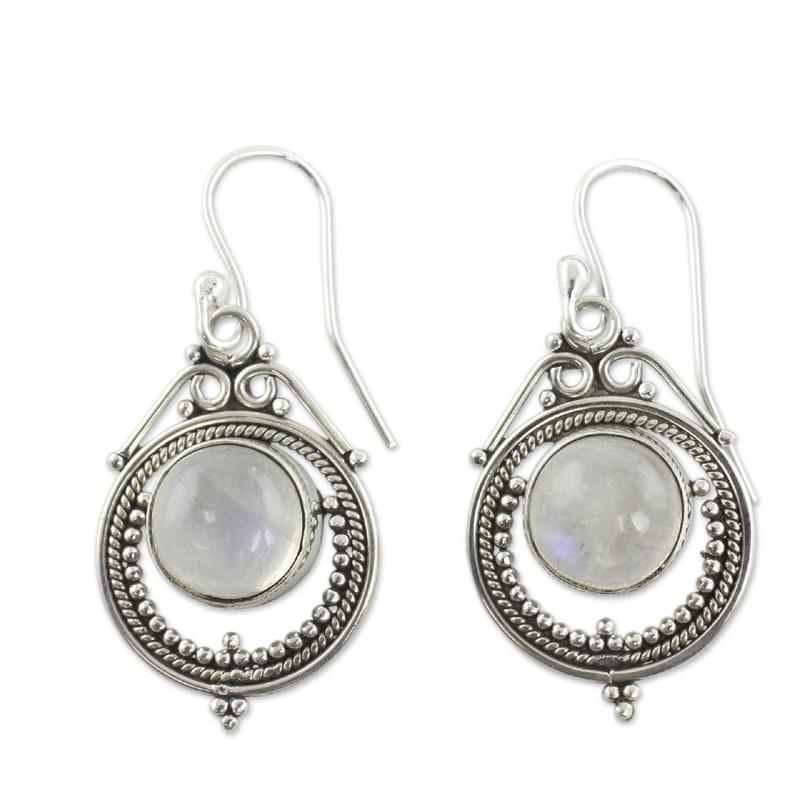 Timeless Beauty Moonstone Earrings - Floral Fawna